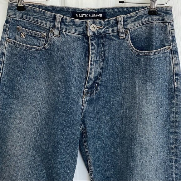 Vintage Nautica Jeans Classic Fit Straight Mid-Rise Blue Denim Med Wash Size 6 - Picture 3 of 16